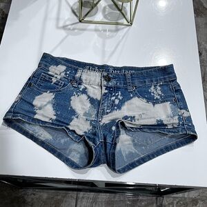 Urban Heritage Blue Tie-Dye Jean Shorts